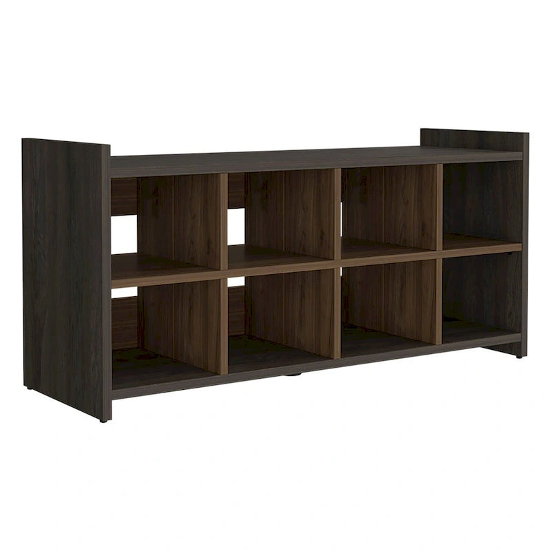 8-Cube Entryway Shoe Rack with Two-Tone Finish
