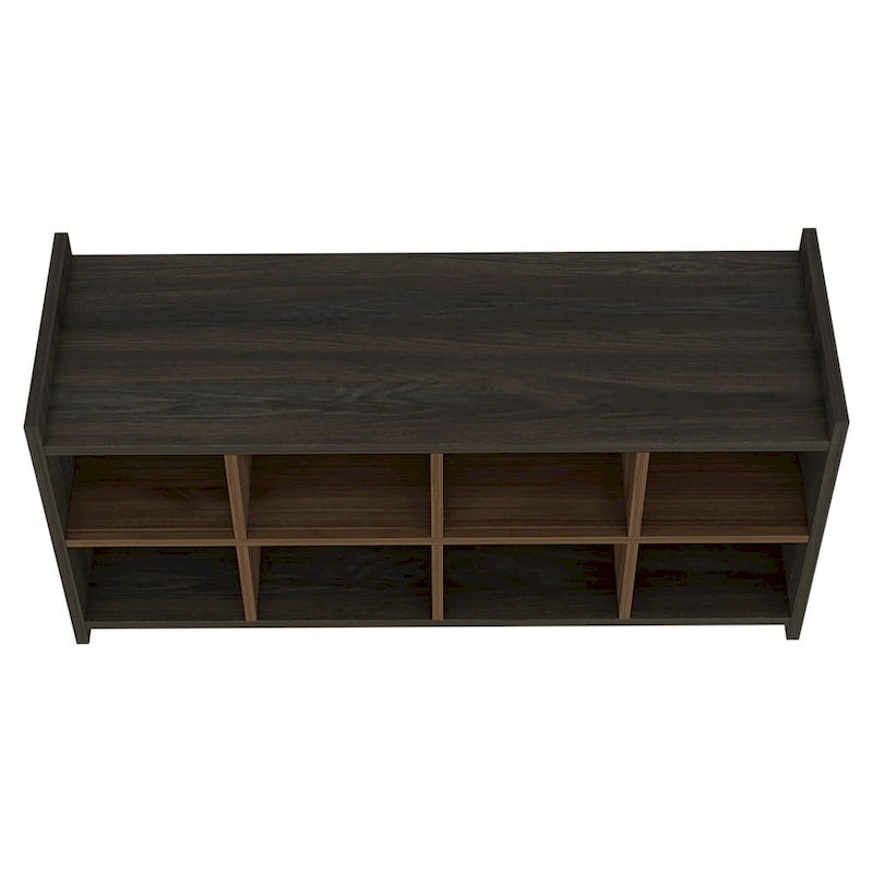 8-Cube Entryway Shoe Rack with Two-Tone Finish