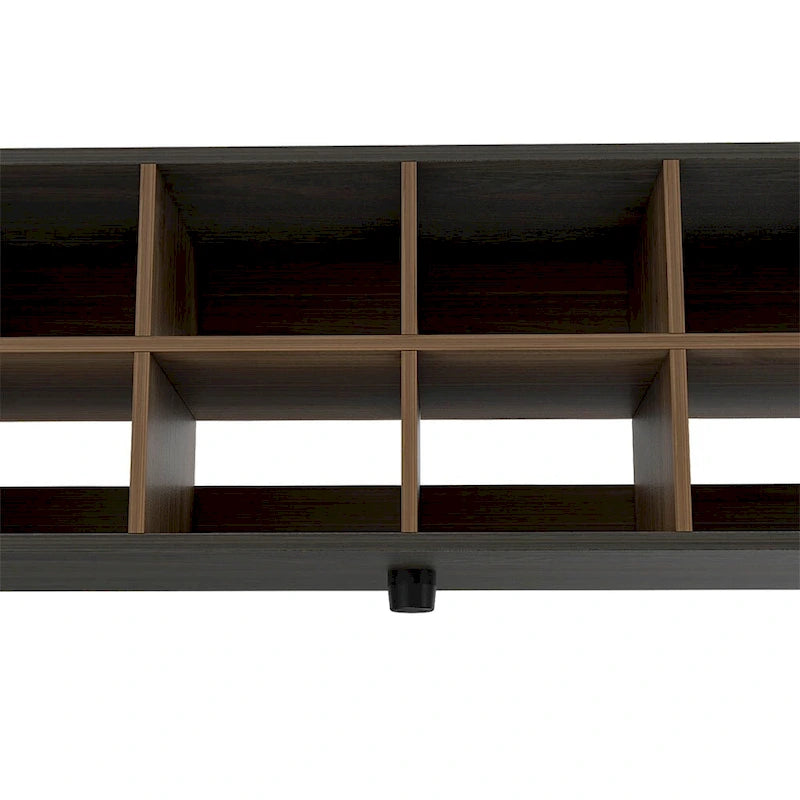 8-Cube Entryway Shoe Rack with Two-Tone Finish