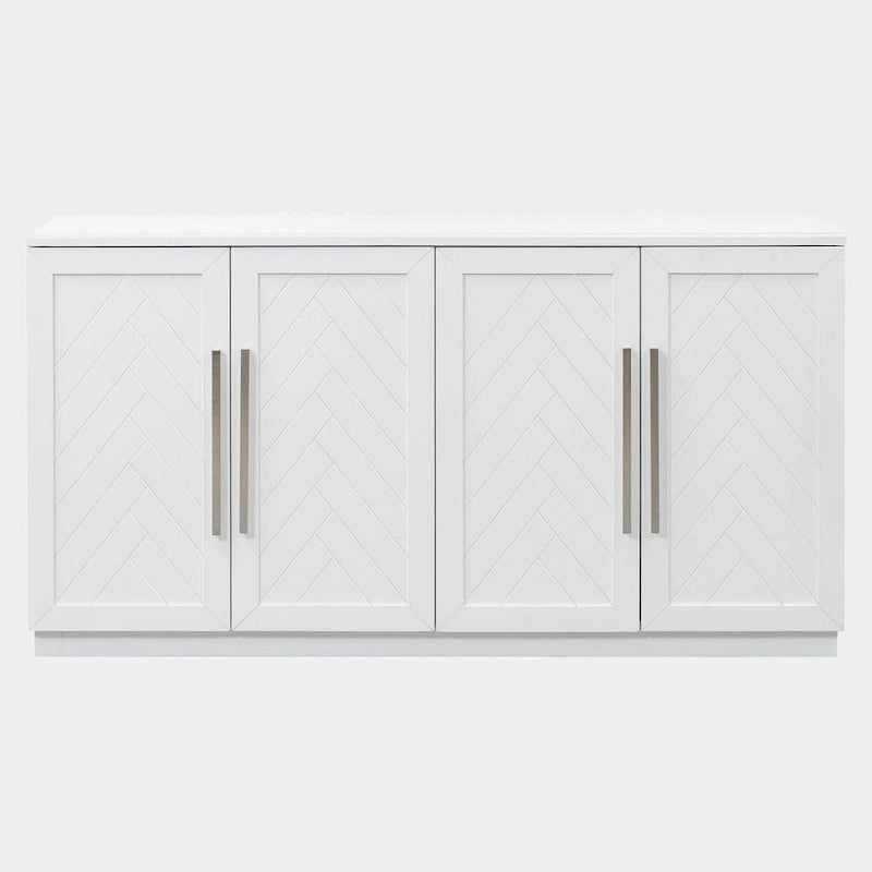4-Door Buffet Sideboard Cabinet with Adjustable Shelves