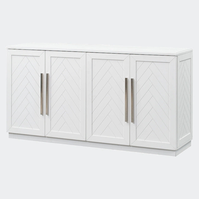 4-Door Buffet Sideboard Cabinet with Adjustable Shelves