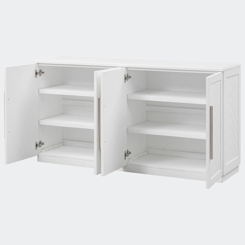 4-Door Buffet Sideboard Cabinet with Adjustable Shelves