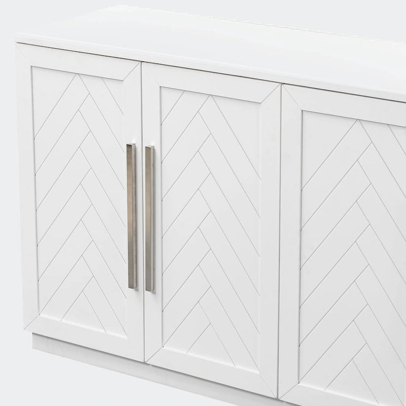4-Door Buffet Sideboard Cabinet with Adjustable Shelves
