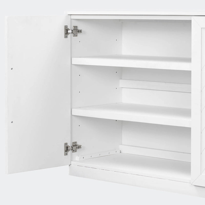 4-Door Buffet Sideboard Cabinet with Adjustable Shelves