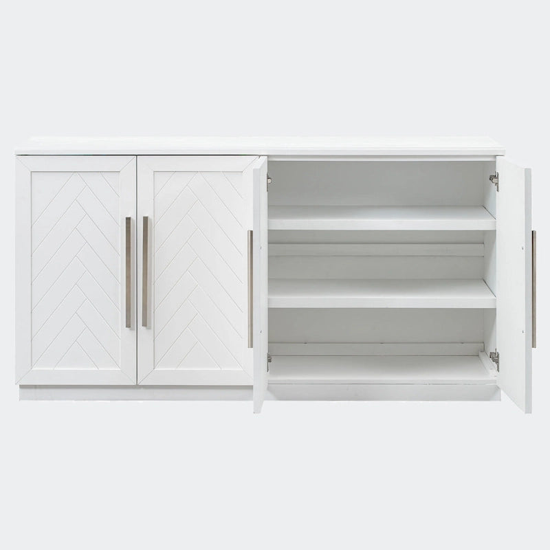 4-Door Buffet Sideboard Cabinet with Adjustable Shelves
