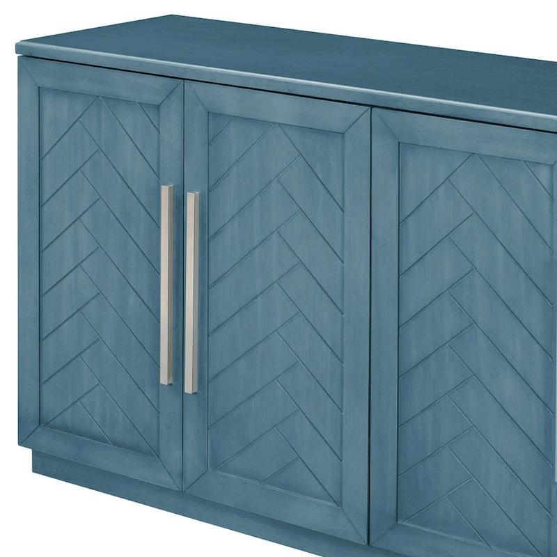 4-Door Buffet Sideboard Cabinet with Adjustable Shelves