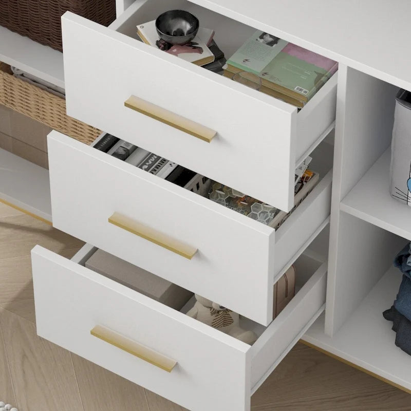 Buffet Credenza with Double Doors and 3 Drawers