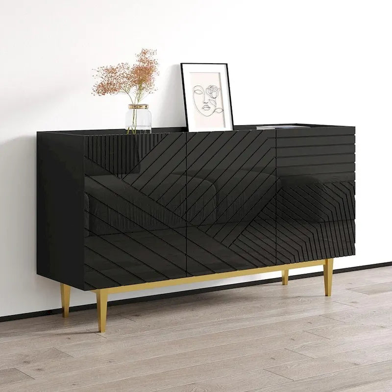 Modern High Gloss Sideboard Cabinet for Living Room