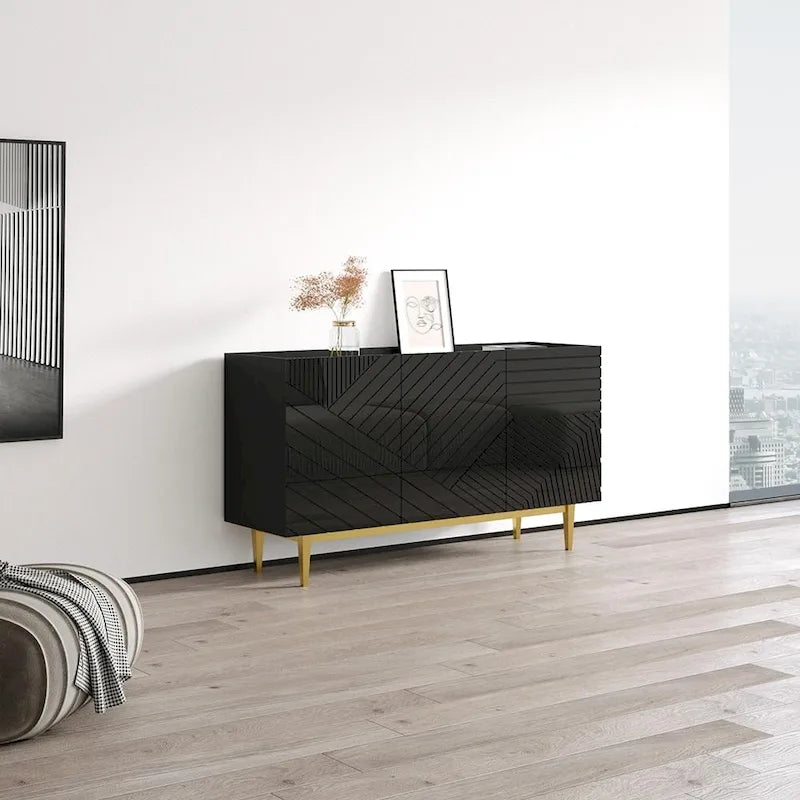 Modern High Gloss Sideboard Cabinet for Living Room