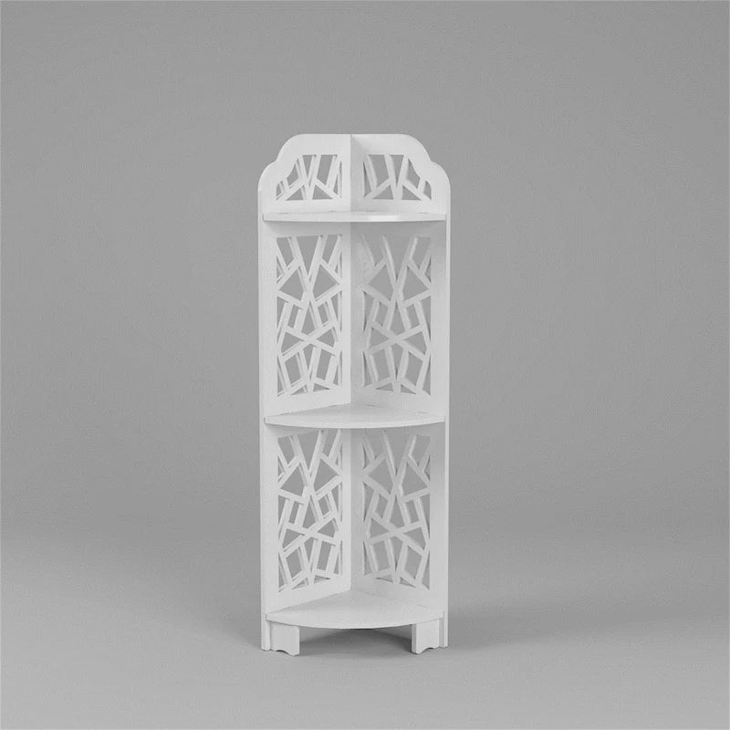 3-Tier Corner Shelf with X-Frame Design