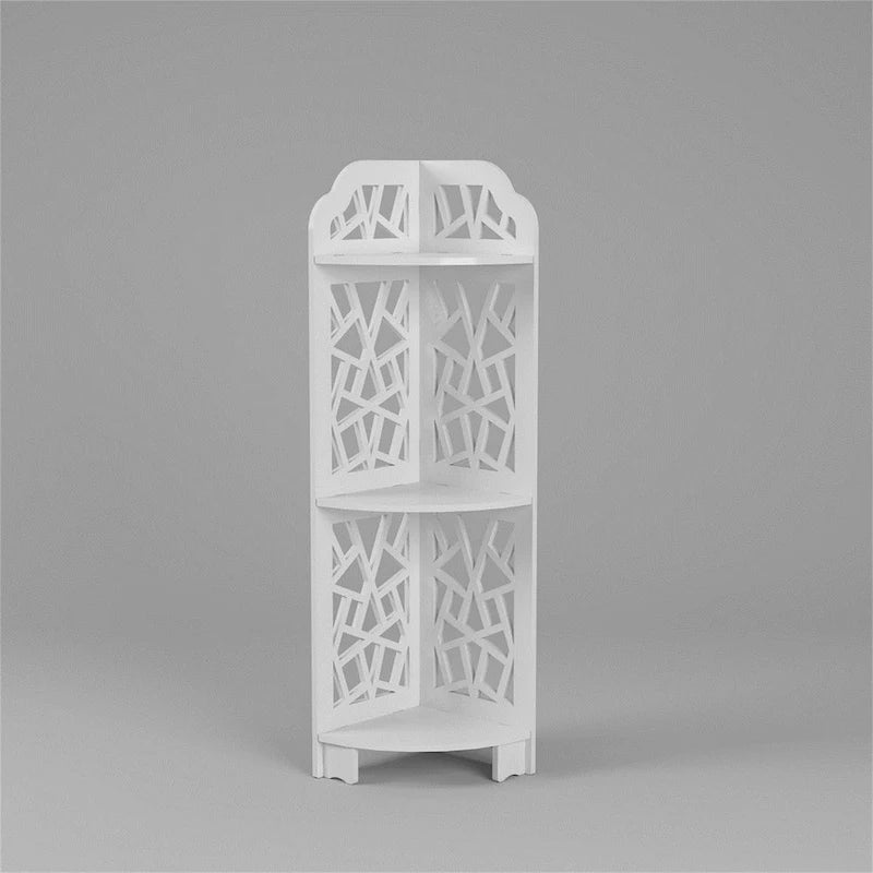 3-Tier Corner Shelf with X-Frame Design