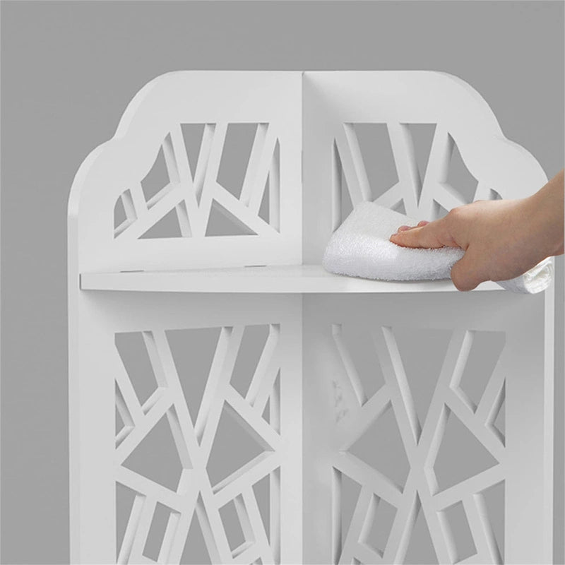 3-Tier Corner Shelf with X-Frame Design