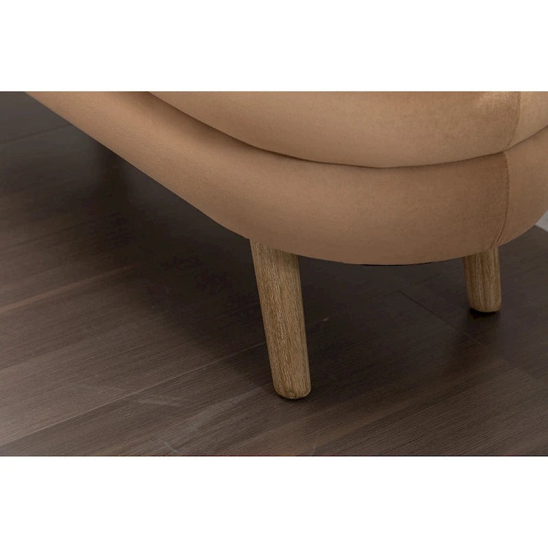 Velvet Storage Bench with Wood Legs