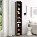 8-Tier Tall Narrow Storage Cabinet with Adjustable Shelves