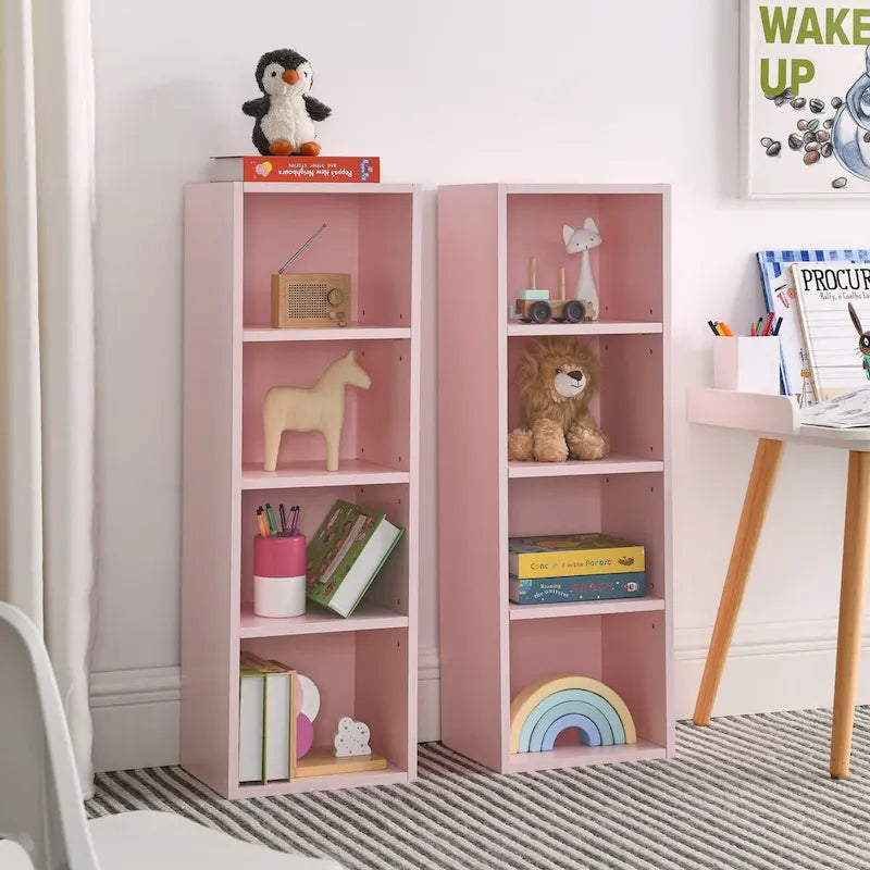 8-Tier Tall Narrow Storage Cabinet with Adjustable Shelves
