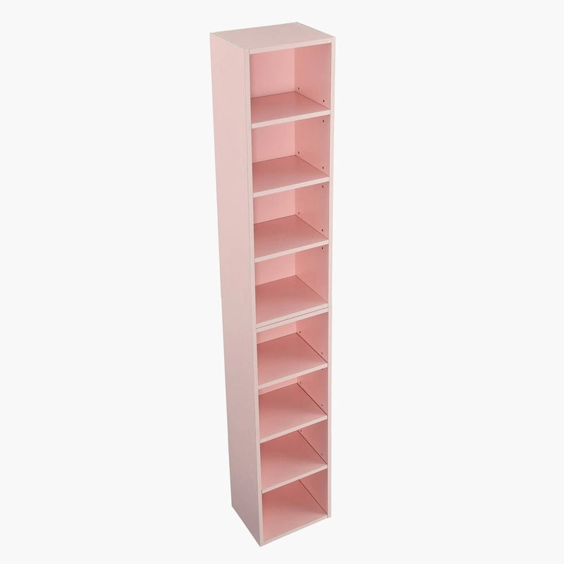 8-Tier Tall Narrow Storage Cabinet with Adjustable Shelves