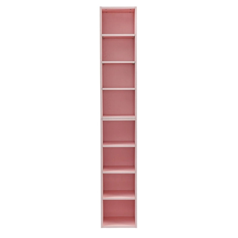 8-Tier Tall Narrow Storage Cabinet with Adjustable Shelves