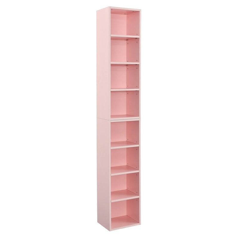 8-Tier Tall Narrow Storage Cabinet with Adjustable Shelves