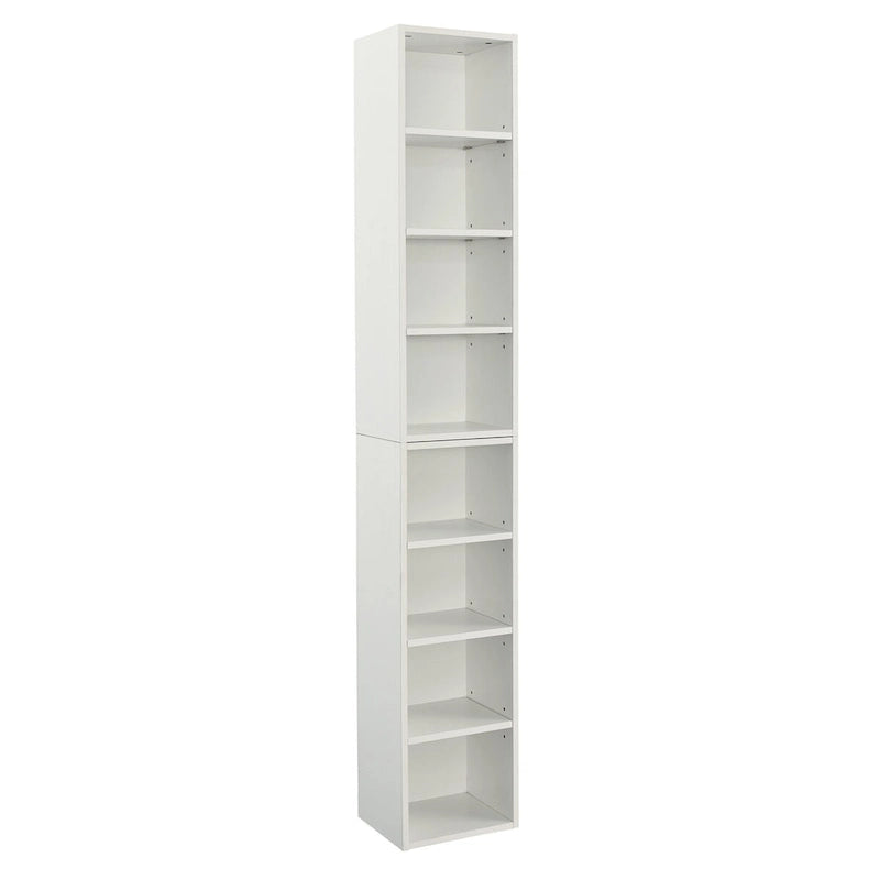 8-Tier Tall Narrow Storage Cabinet with Adjustable Shelves