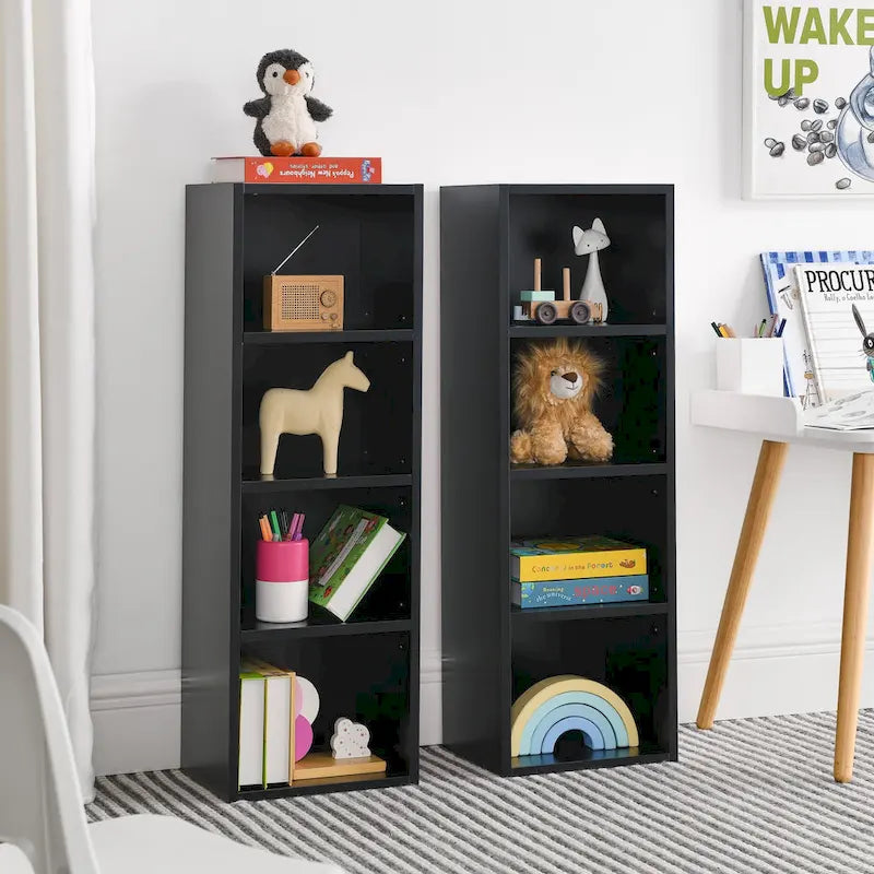 8-Tier Tall Narrow Storage Cabinet with Adjustable Shelves