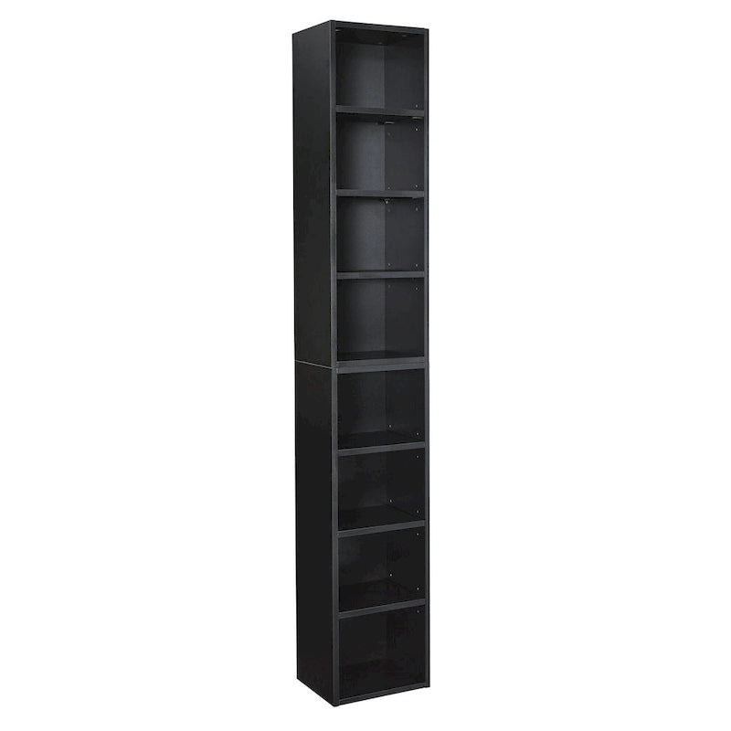 8-Tier Tall Narrow Storage Cabinet with Adjustable Shelves
