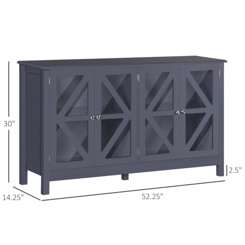 Buffet Sideboard Cabinet with Tempered Glass Doors