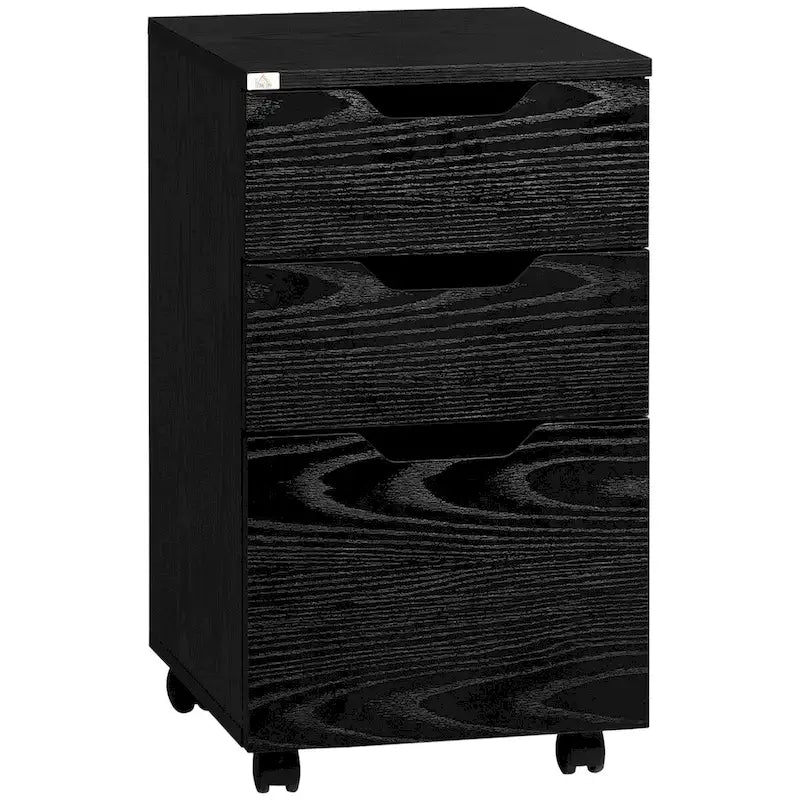 3-Drawer Mobile Under-Desk Storage Cabinet with Locking Wheels