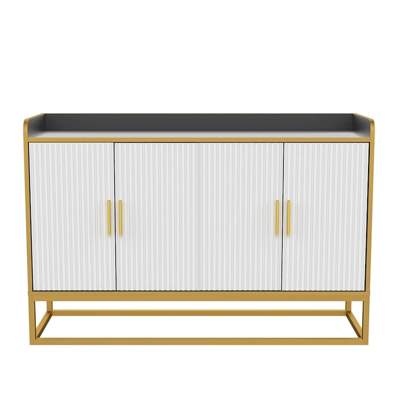 Modern Buffet Cabinet with Gold Metal Legs