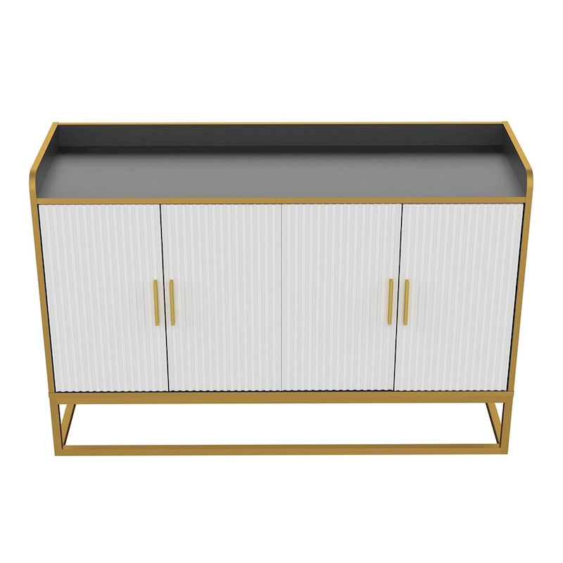 Modern Buffet Cabinet with Gold Metal Legs