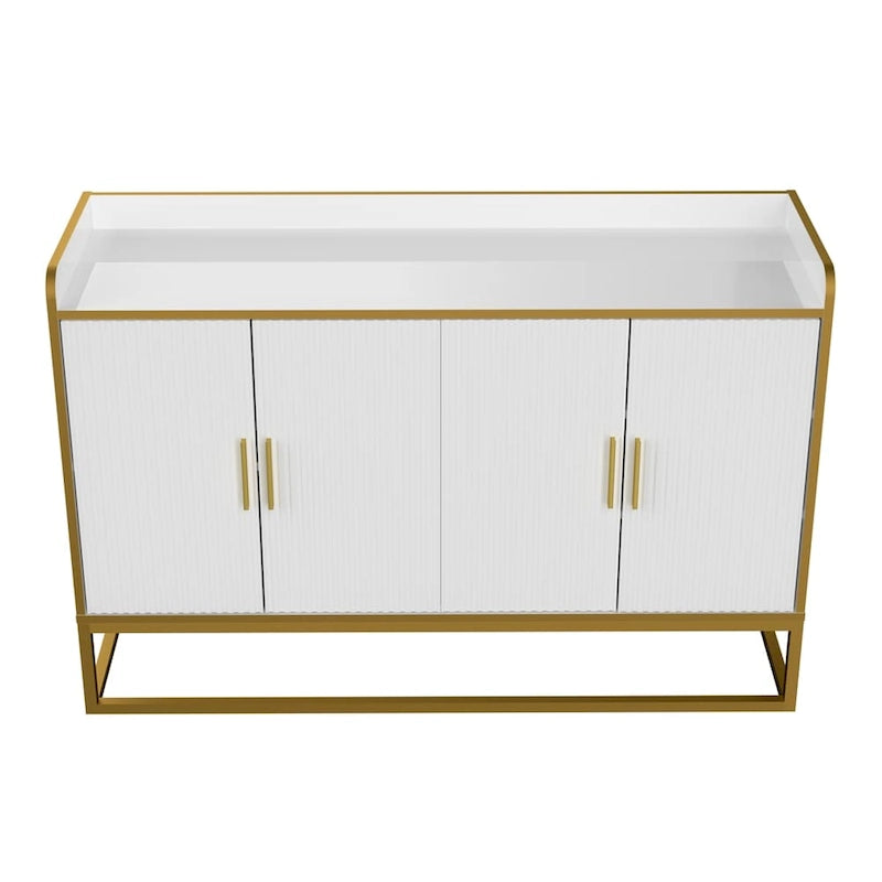 Modern Buffet Cabinet with Gold Metal Legs