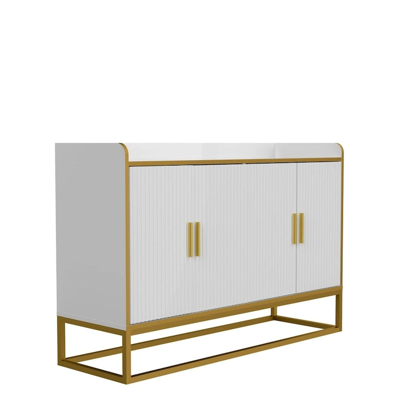 Modern Buffet Cabinet with Gold Metal Legs