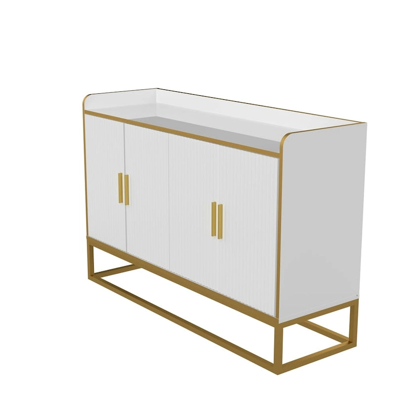 Modern Buffet Cabinet with Gold Metal Legs