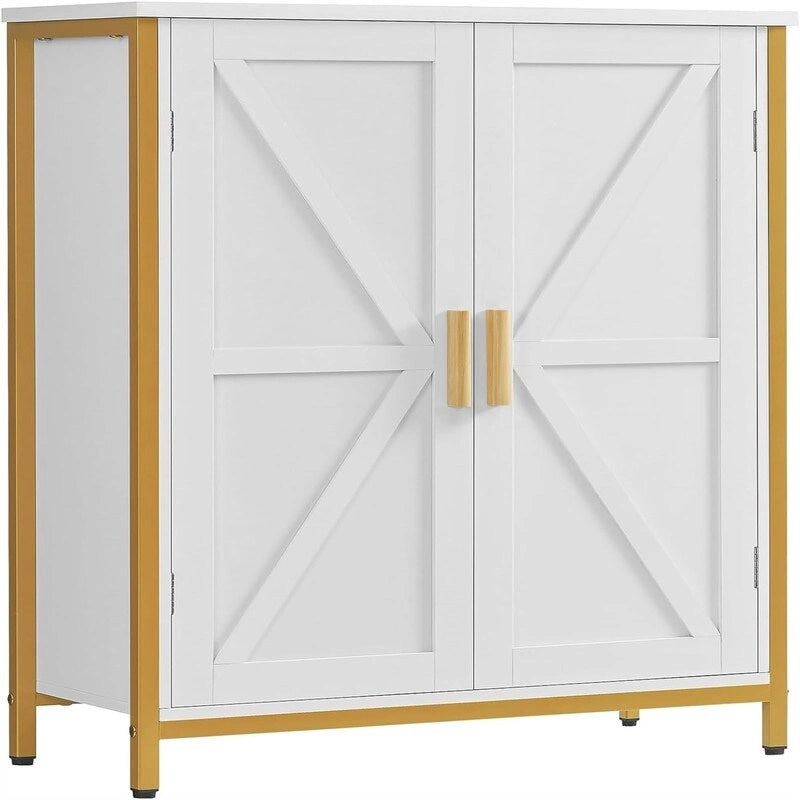 Farmhouse Barn Door Buffet Cabinet with Large Storage Compartments