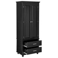 Tall Storage Cabinet with Enclosed Shelves and 2 Large Drawers