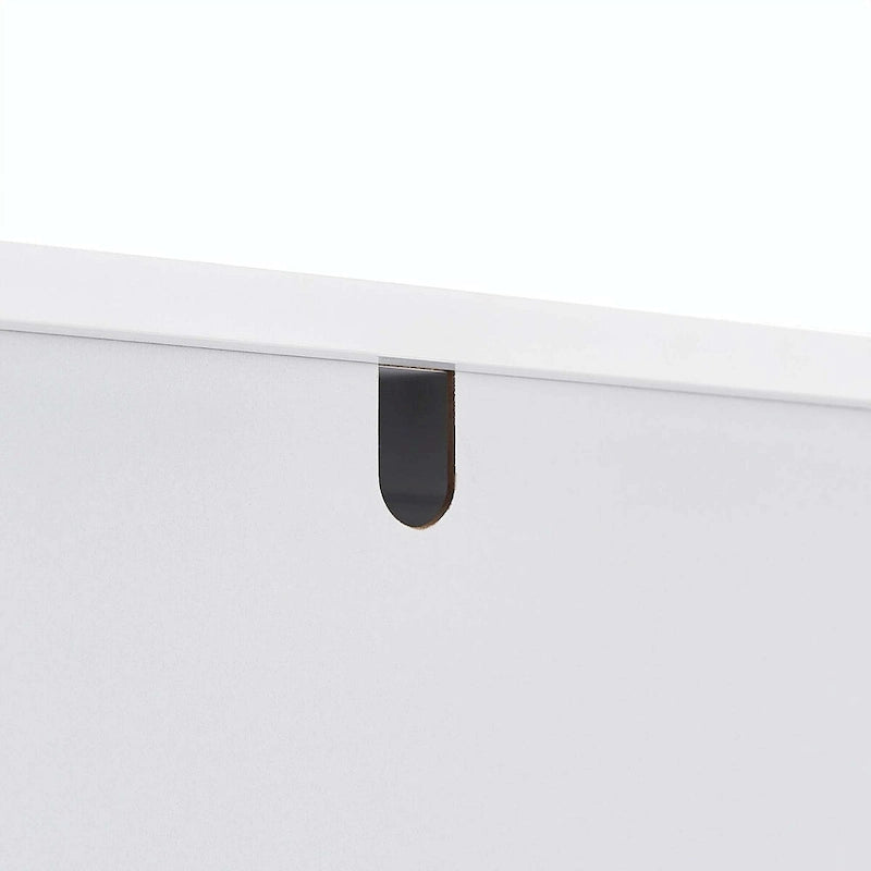 Tall Storage Cabinet with Enclosed Shelves and 2 Large Drawers