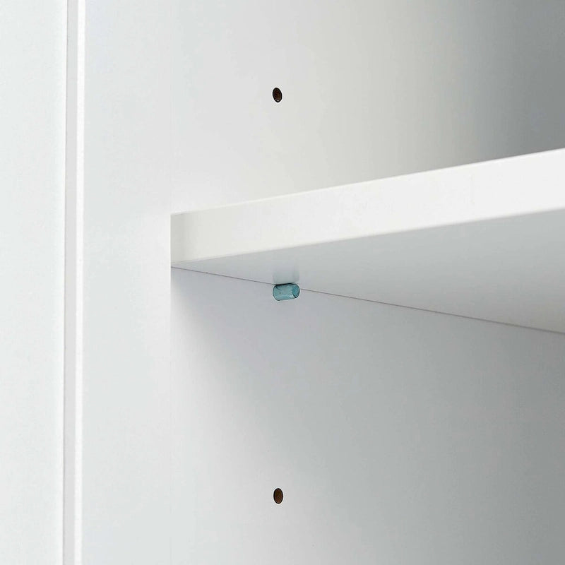 Tall Storage Cabinet with Enclosed Shelves and 2 Large Drawers