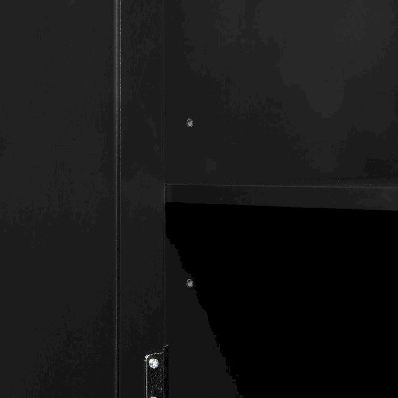 Tall Storage Cabinet with Enclosed Shelves and 2 Large Drawers